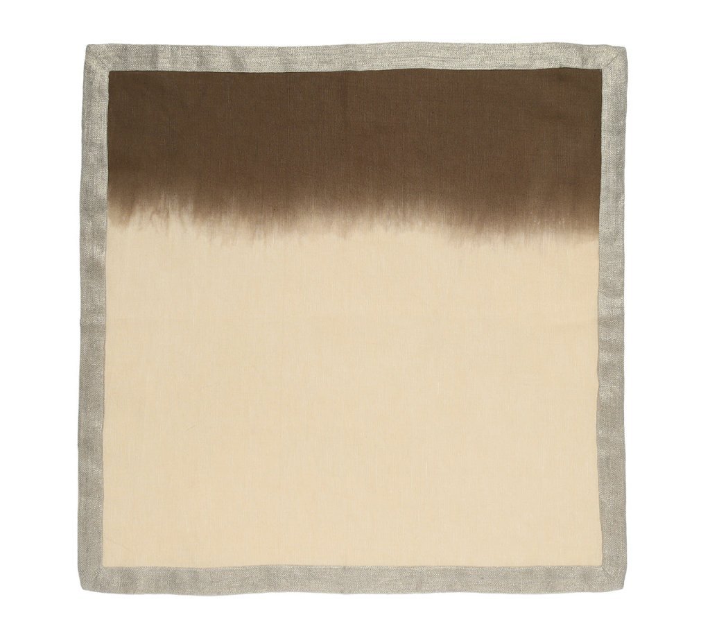 Dip Dye Napkins in Earth Tones, Set of 4