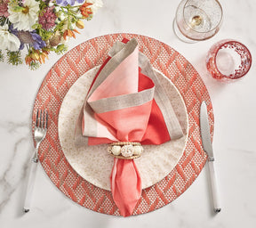 Dip Dye Napkins in Warm Tones, Set of 4