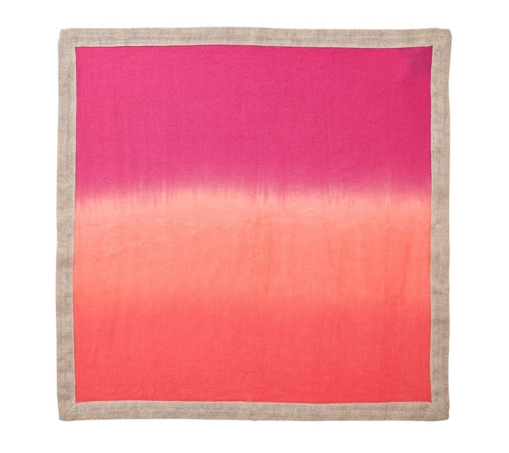 Dip Dye Napkins in Warm Tones, Set of 4