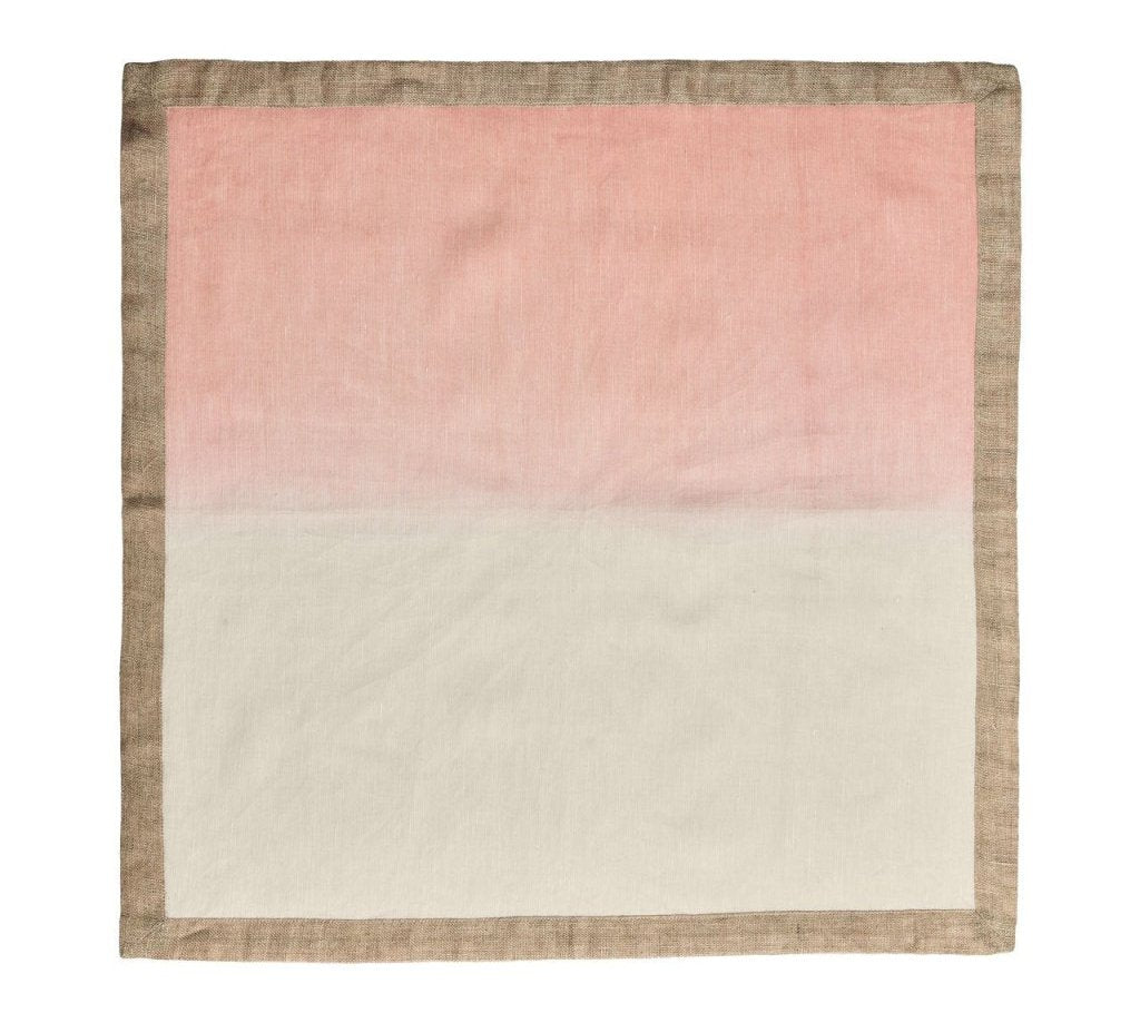 Dip Dye Napkins in Warm Tones, Set of 4