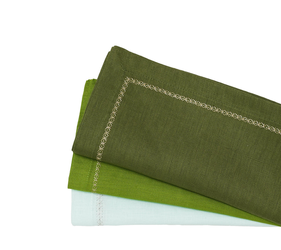 Classic Napkins Greens, Set of 4