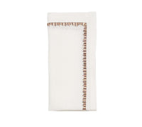 Filament Napkin in White & Brown, Set of 4