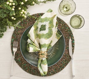 Kim Seybert, Inc.Forest Placemat in Green & Gold, Set of 2Placemats