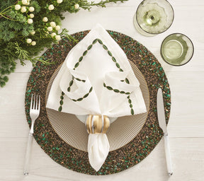 Kim Seybert, Inc.Forest Placemat in Green & Gold, Set of 2Placemats