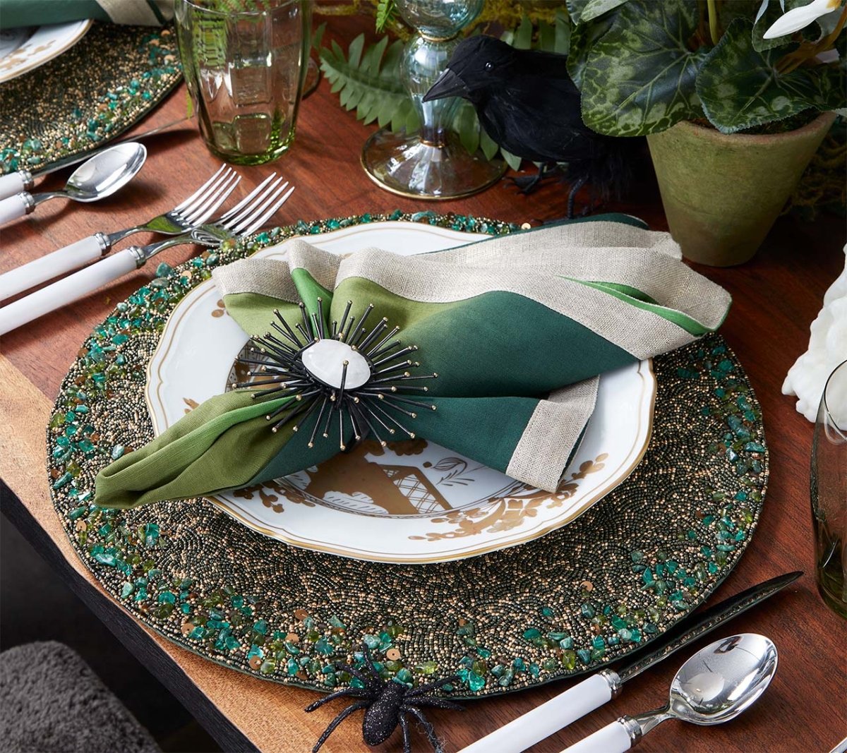 Kim Seybert, Inc.Forest Placemat in Green & Gold, Set of 2Placemats