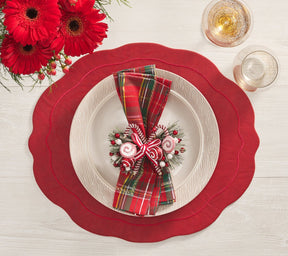 Kim Seybert, Inc.Holiday Threads Napkin in Red, Green & Gold, Set of 4Napkins