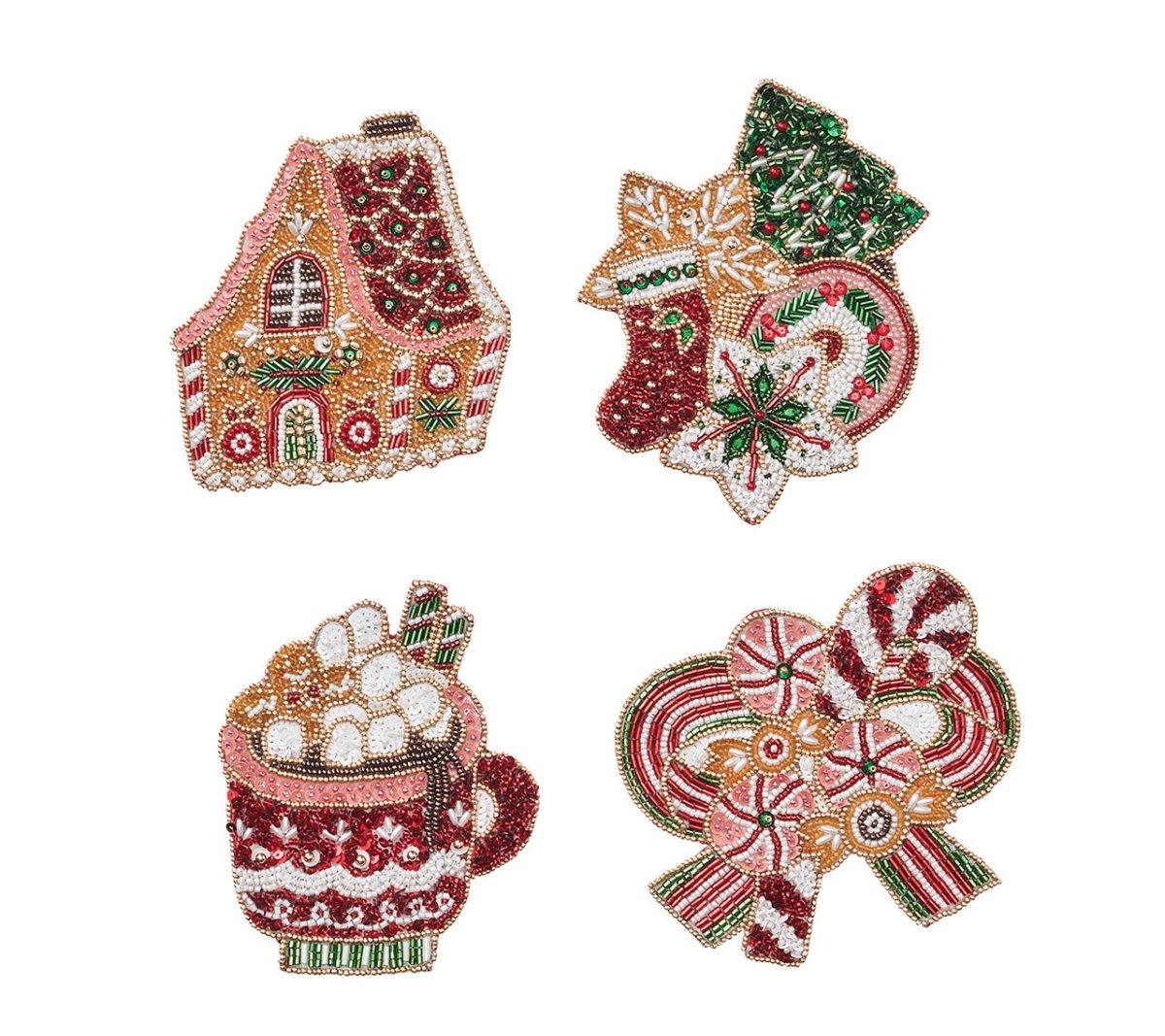 Kim Seybert, Inc.Holiday Treats Coaster in Multi, Set of 4 in a Gift BagDrink Coasters