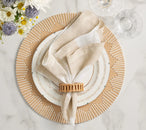 Spoke Napkin Ring in Natural, Set of 4