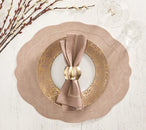Desert Napkin Ring in Gold & Silver, Set of 4