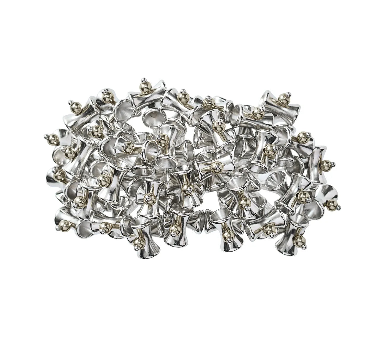 Lucent Napkin Ring in Silver & Gold, Set of 4
