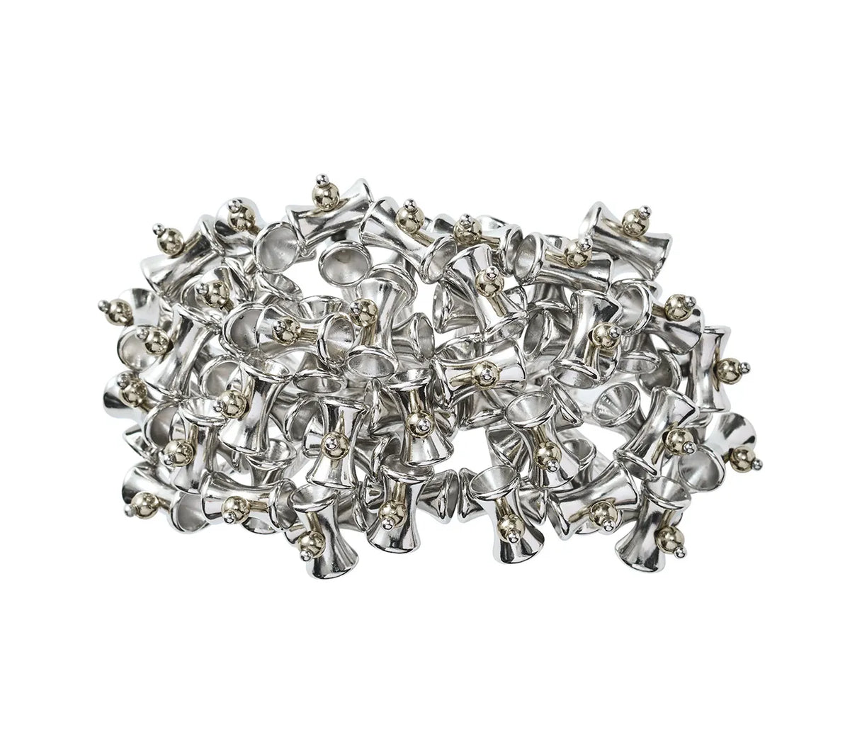 Lucent Napkin Ring in Silver & Gold, Set of 4