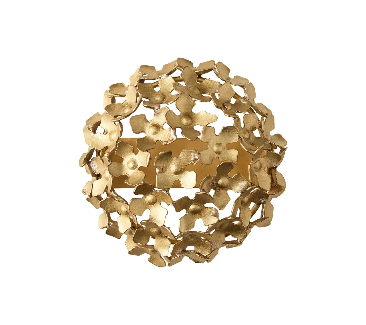 Hydrangea Napkin Ring in Gold, Set of 4