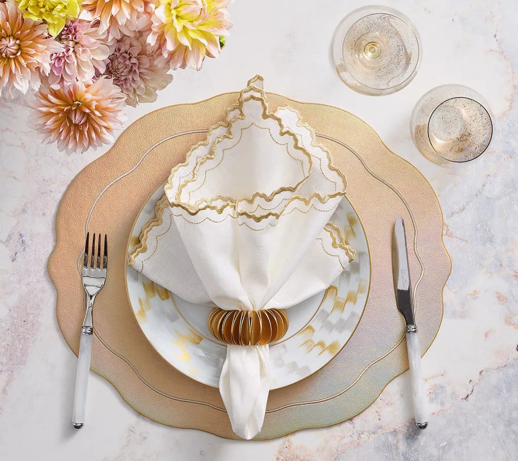 Demilune Napkin Ring in Gold, Set of 4