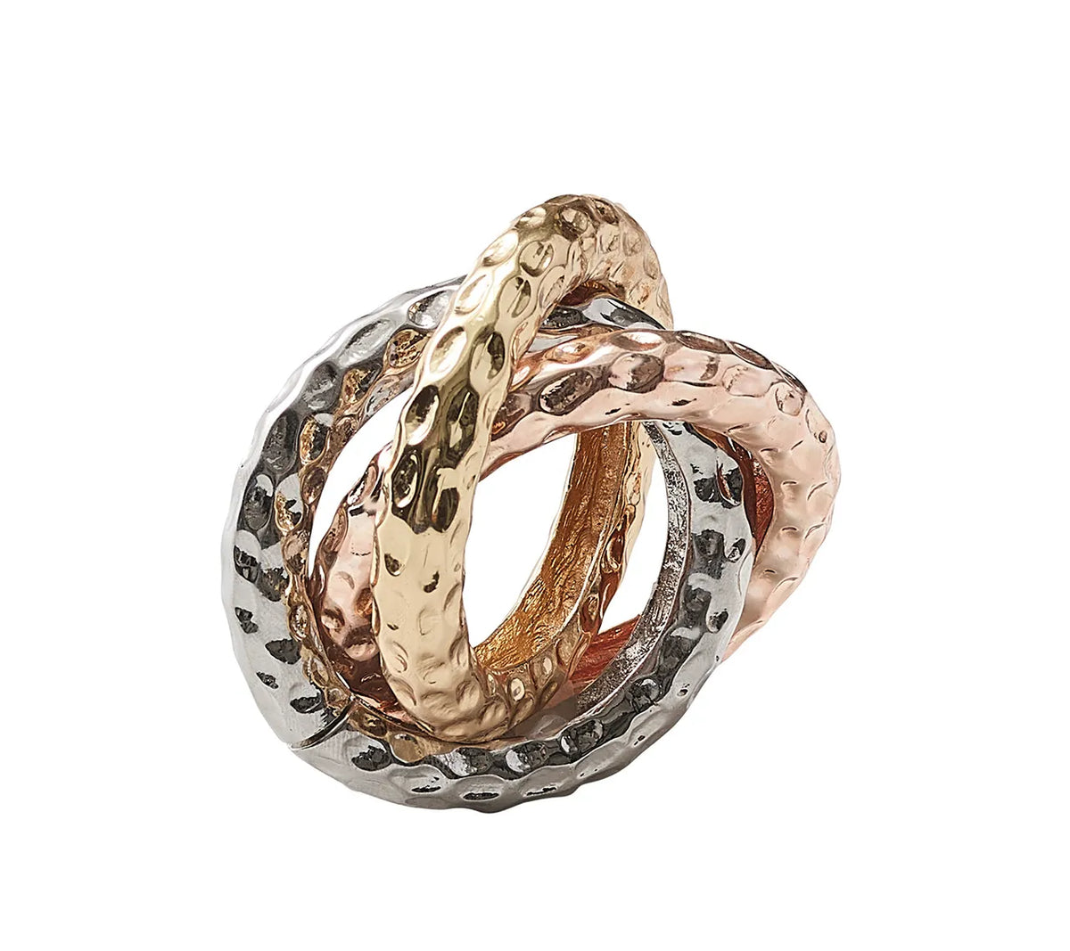 Trinity Napkin Ring in Multi, Set of 4 in a Gift Box