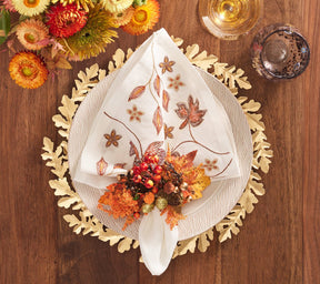 Kim Seybert, Inc.Maple Hues Napkin in White & Multi, Set of 4Napkins