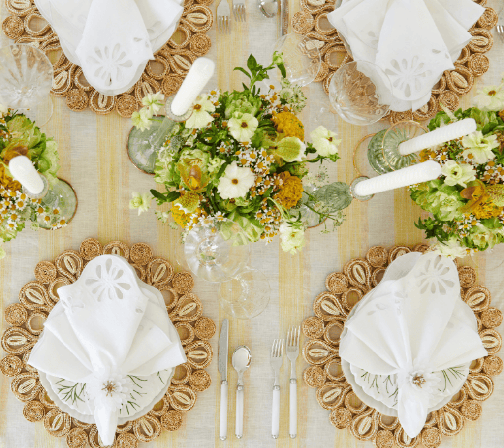 Marisol Placemat in Ivory & Natural, Set of 4