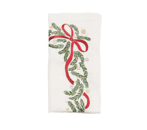 Kim Seybert, Inc.Merry and Bright Napkin in White, Red & Green, Set of 4Napkins