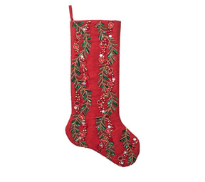 Kim Seybert, Inc.Merry and Bright Stocking in Red, Green & GoldHome Decor