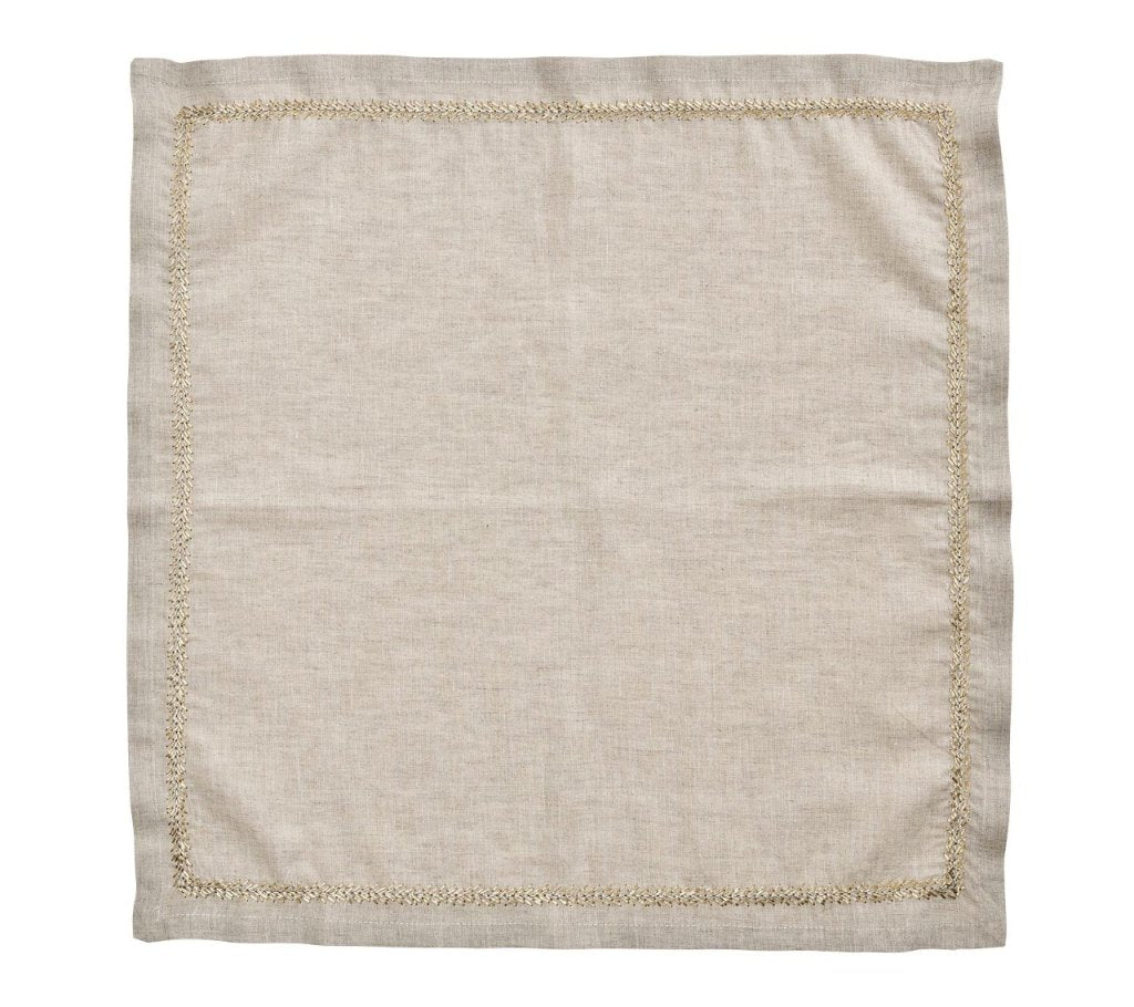 Kim Seybert, Inc.Jardin Napkin in Natural, Gold & Silver, Set of 4Napkins