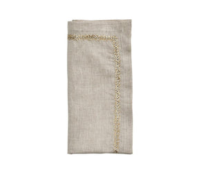 Kim Seybert, Inc.Jardin Napkin in Natural, Gold & Silver, Set of 4Napkins