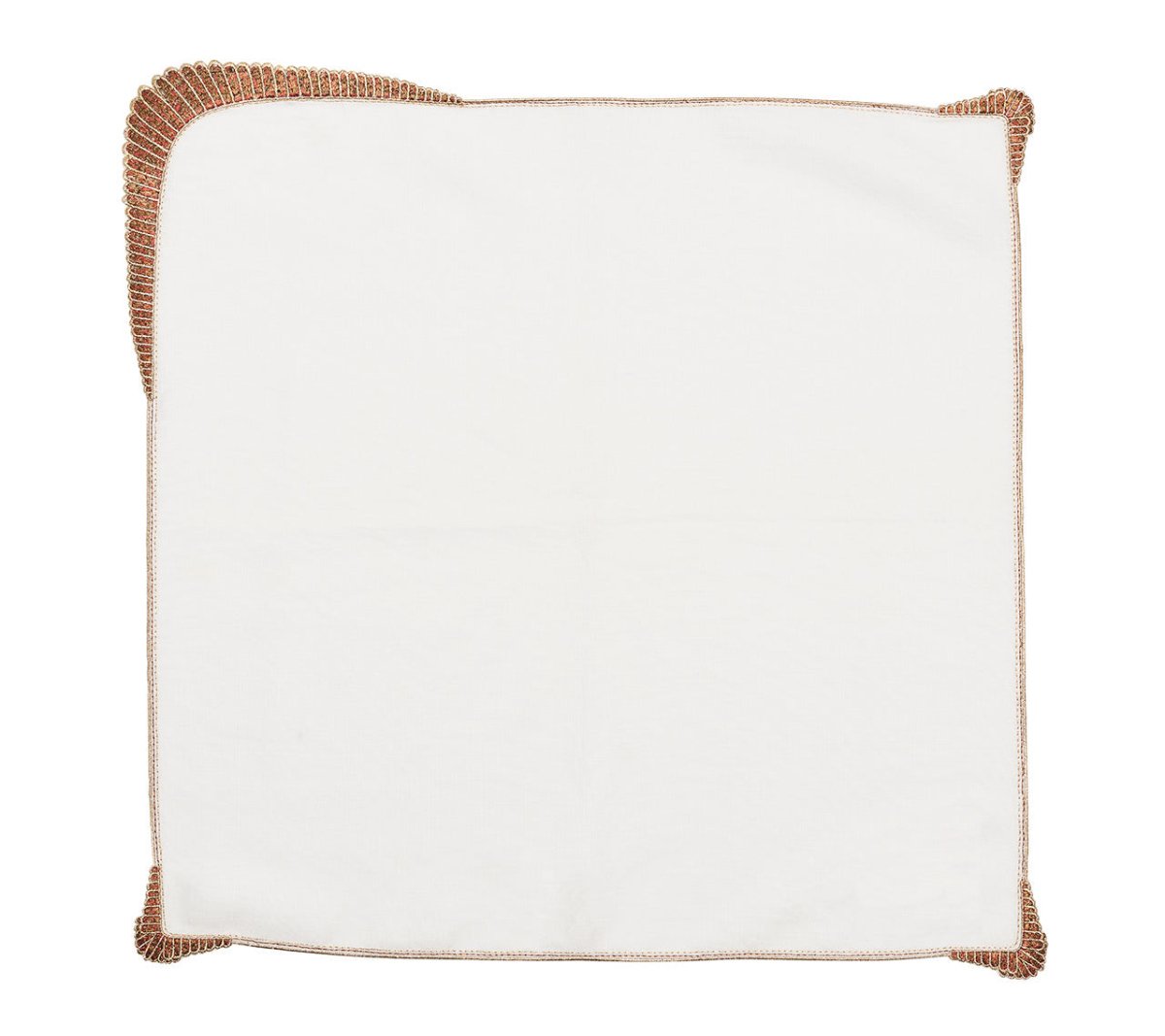 Kim Seybert, Inc.Nile Napkin in White & Bronze, Set of 4Napkins