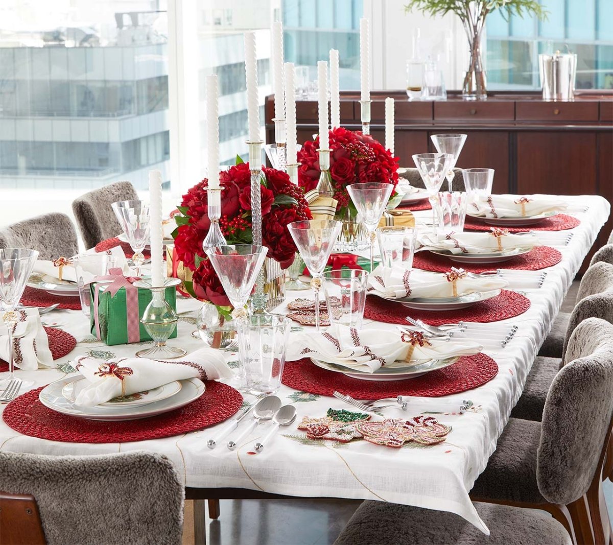 Palisade Placemat in Red, Set of 2