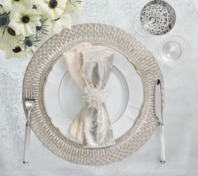 Kim Seybert, Inc.Palisade Placemat in Silver & Crystal, Set of 2Placemats