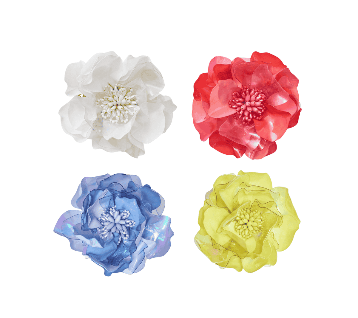 Gardenia Napkin Rings, Set of 4