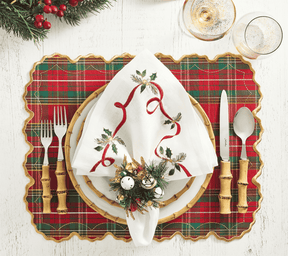 Xmas Ribbon Napkins, Set of 4