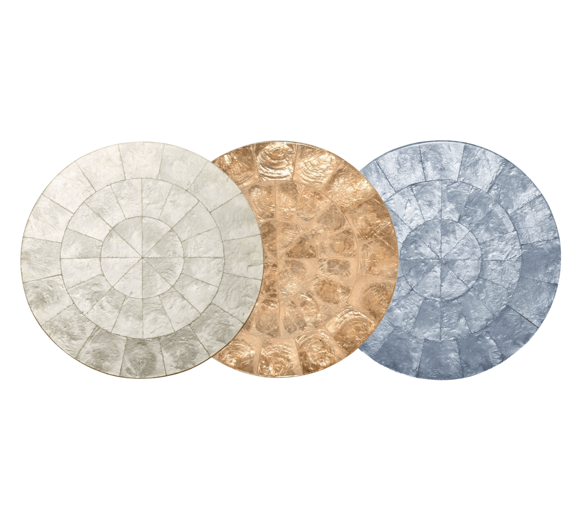 Round Capiz Placemats, Set of 4