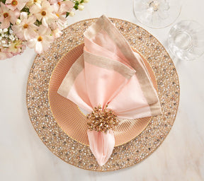 Rapture Placemat in Champagne & Crystal, Set of 2