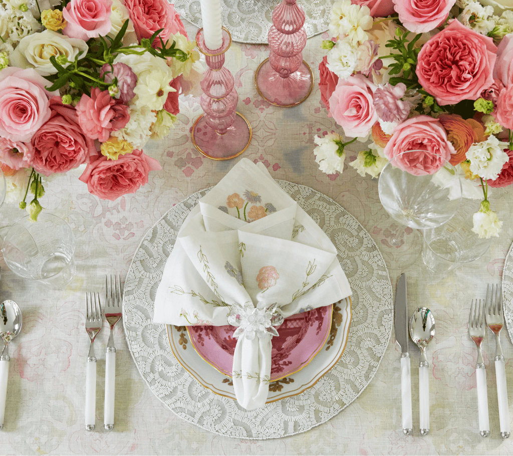 Giverny Tablecloth in Mint & Multi