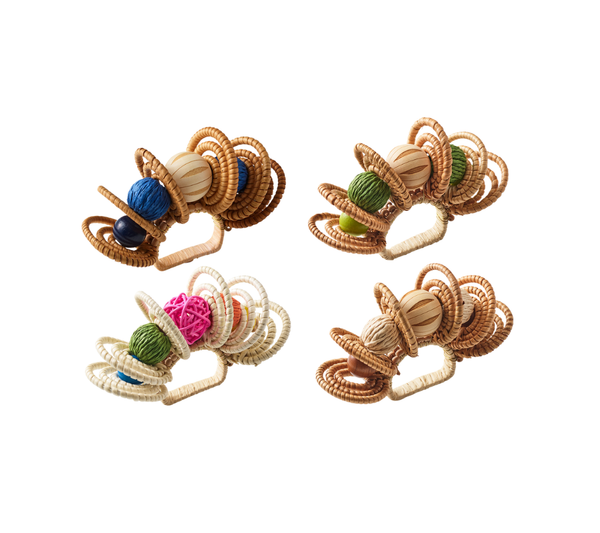 Calypso Napkin Rings, Set of 4