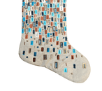 Sample: Reflections Stocking in Gold, Teal, and Copper