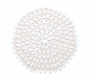 Round Bamboo Placemat in White