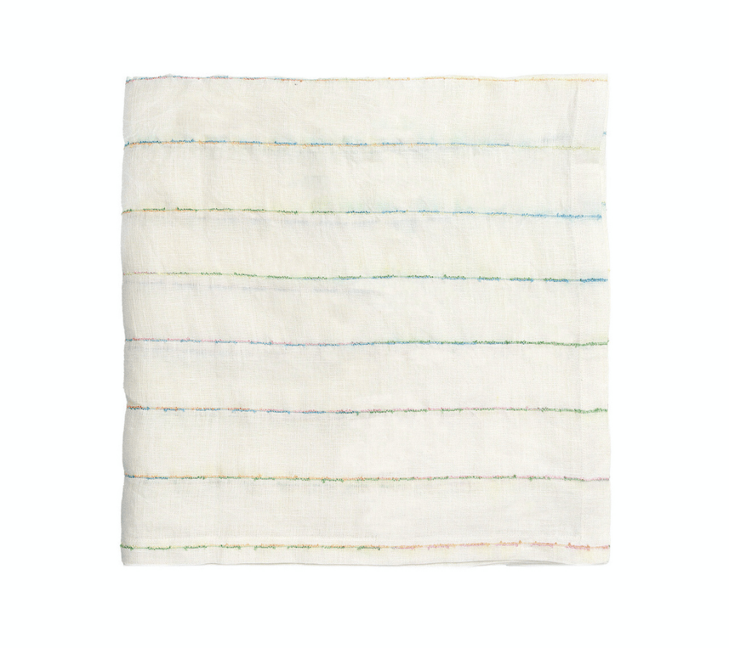 Dash Tablecloth in White & Multi