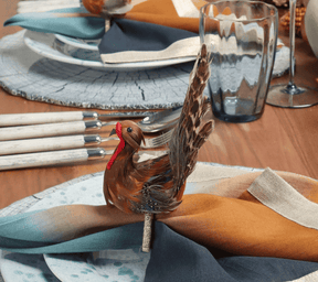 Gobble Napkin Ring in Multi, Set of 4