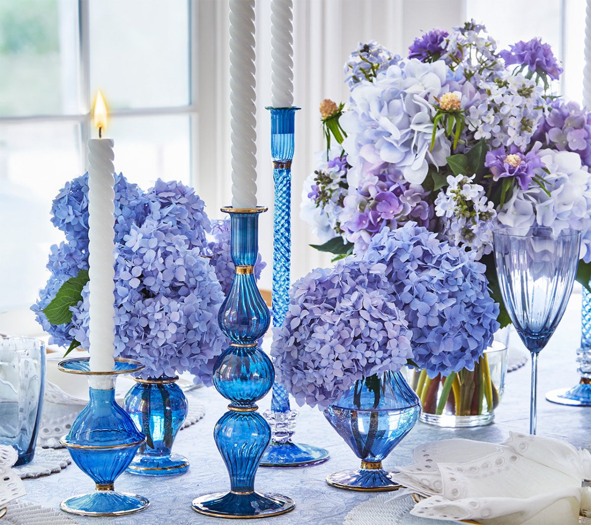 Kim Seybert, Inc.Ripple Candle Holder in BlueHome Decor