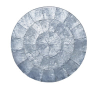 Round Capiz Placemat in Periwinkle, Set of 4
