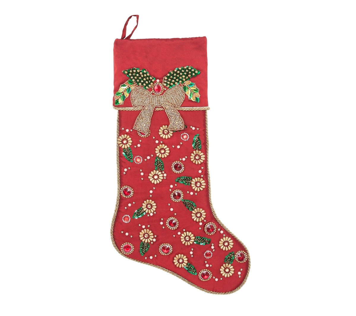 Kim SeybertSample: Tidings Stocking in Red, Green & GoldSample Sale