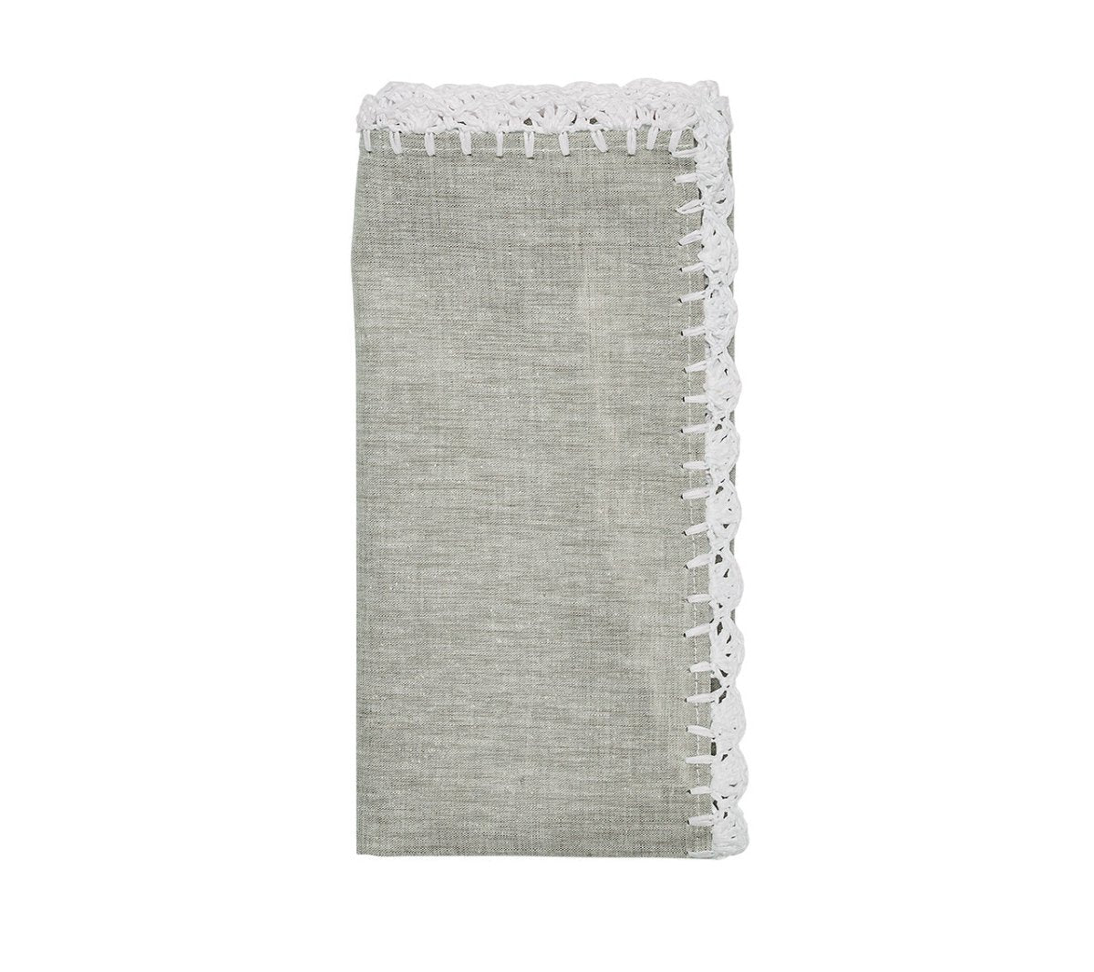 Kim Seybert, Inc.Shell Edge Napkin in Gray & White, Set of 4Napkins