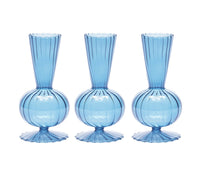 Kim Seybert, Inc.Tess Bud Vase in Blue, Set of 3 in a BoxHome Decor