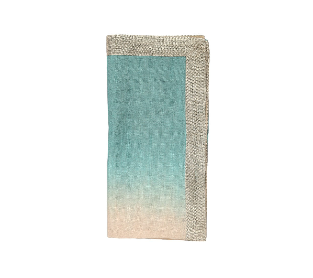 Dip Dye Napkin in Natural & Seafoam, Set of 4