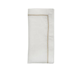 Kim Seybert, Inc.Star Napkin in White & Gold, Set of 4Napkins