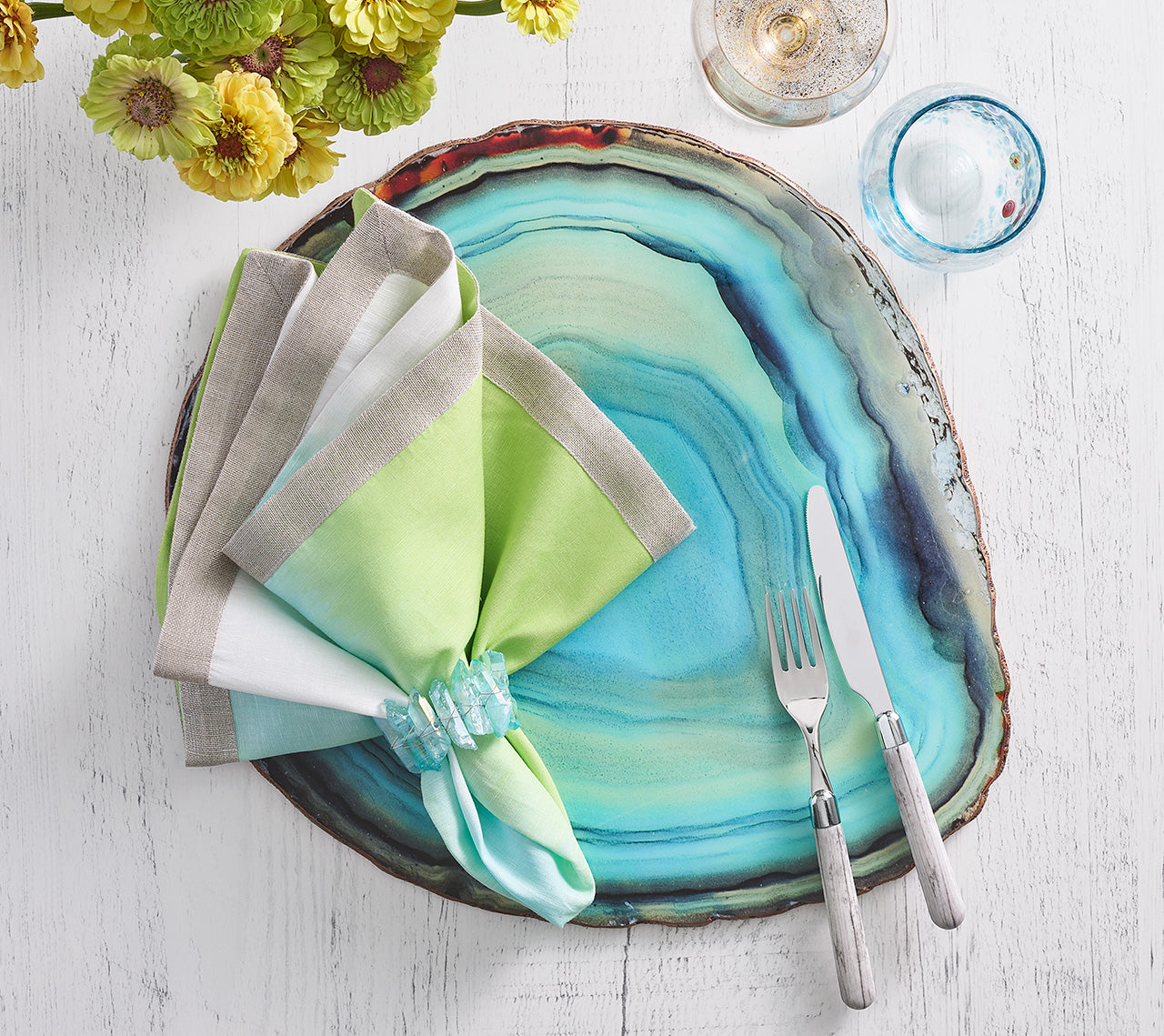 Kim Seybert Luxury Azure Placemat in Turquoise