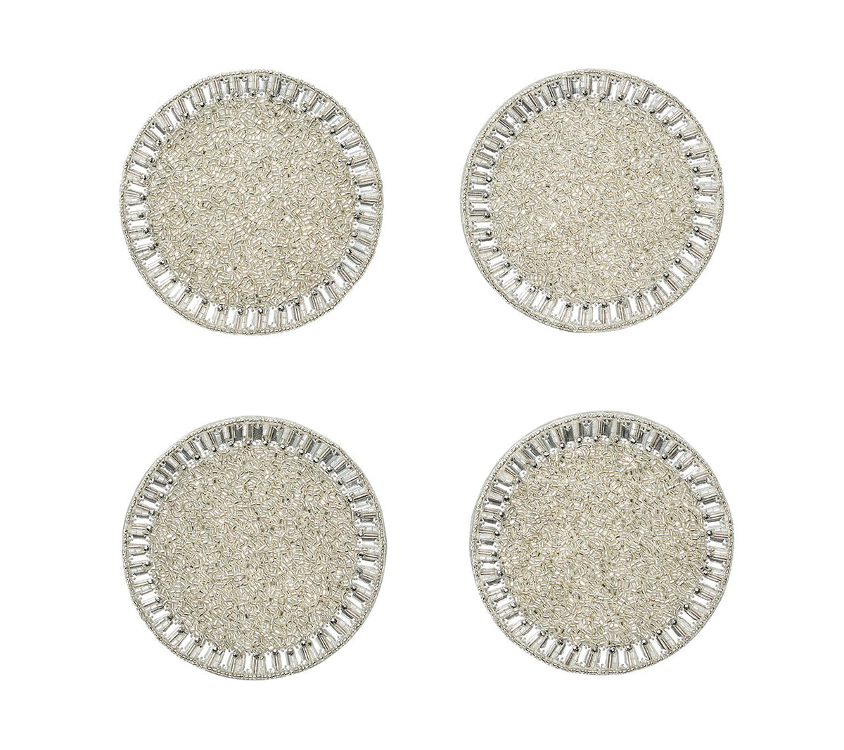 Lumina Coasters in White, Set of 4 in a Gift Bag