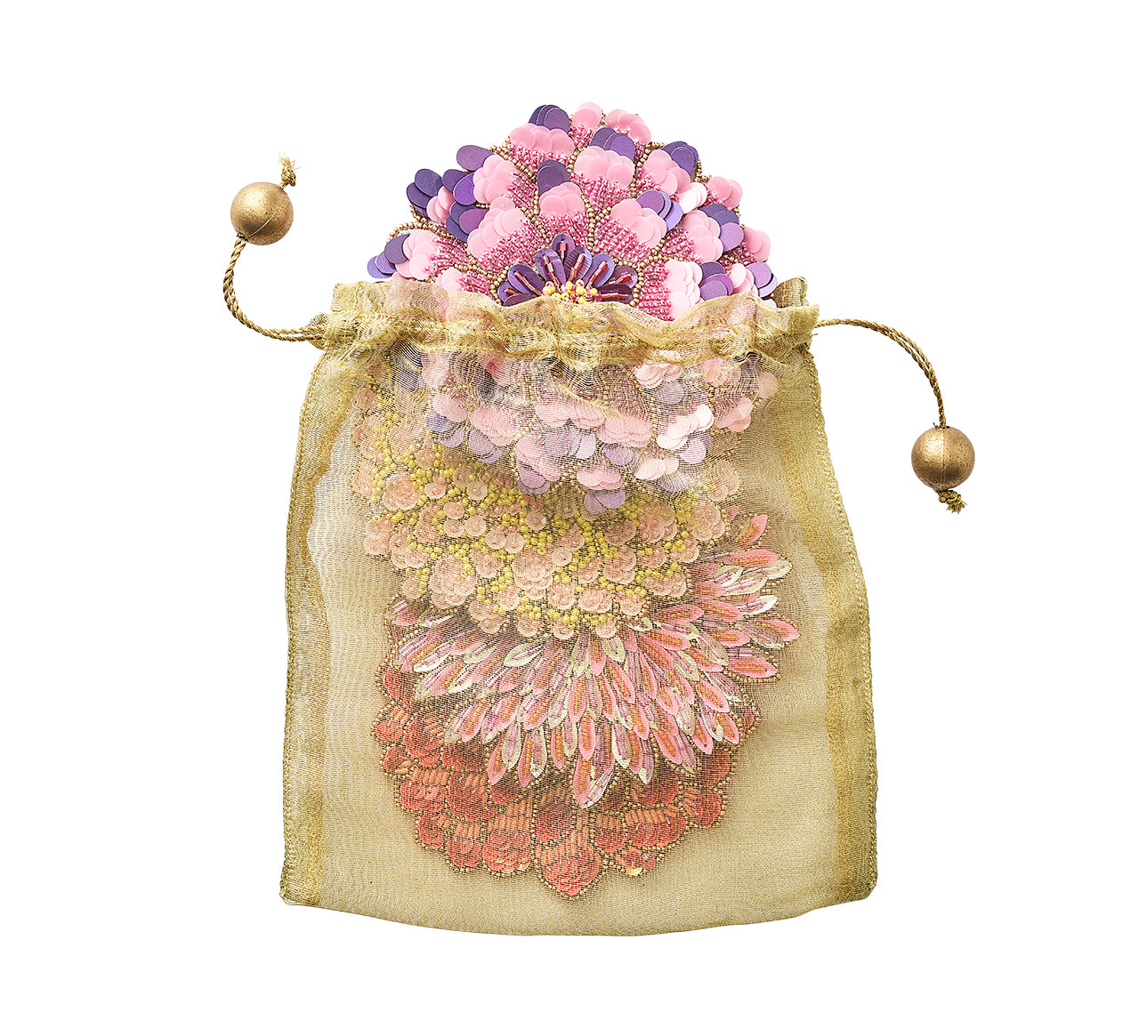 Kim Seybert Luxury Dahlia Drink Coasters in a gift bag