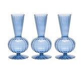 Set of three Tess Bud Vases in cadet blue