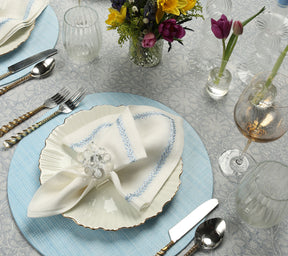 Kim Seybert Luxury Provence Tablecloth in Periwinkle