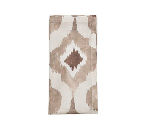 Watercolor Ikat Napkin in Taupe, Set of 4